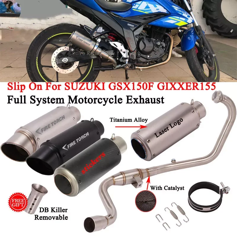 NEW2023 for SUZUKI GSX150F GSX 150F GIXXER155 Gixxer 155 Full System Motorcycle Exhaust Escape Modify Front Link Pipe Muffler DB
NEW2023 for SUZUKI GSX150F GSX 150F GIXXER155 Gixxer 155 Full System Motorcycle Exhaust Escape Modify Front Link Pipe Muffler DB