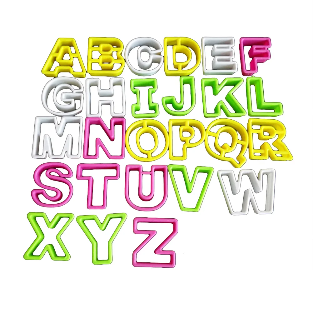 26PCS Alphabet Letter Biscuit Cookie Cutter Fondant Tool Ice Topper Press DIY Cake Embossed Mold Decorating Pastry Mold
26PCS Alphabet Letter Biscuit Cookie Cutter Fondant Tool Ice Topper Press DIY Cake Embossed Mold Decorating Pastry Mold