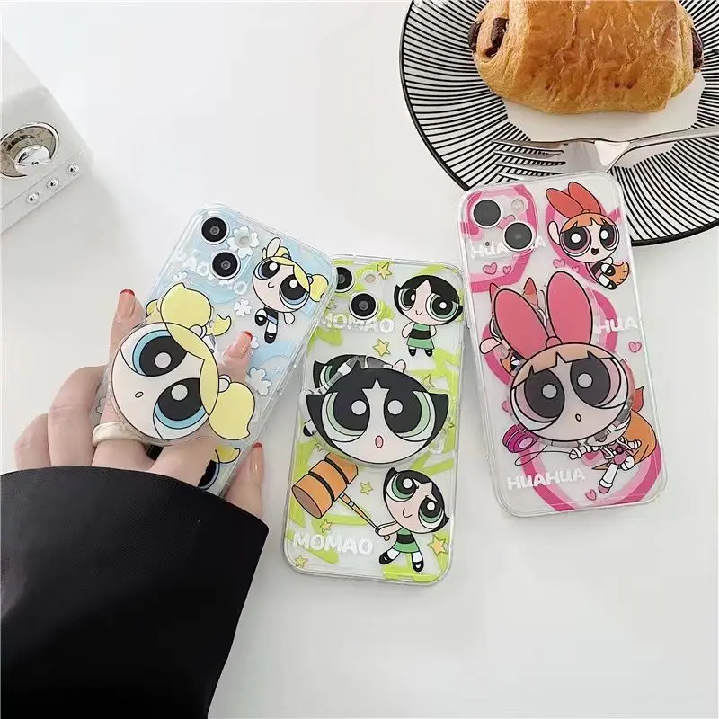 Creative Powerpuff Girls With phone holder Clear Silicon Phone Case For iPhone XR Xs Max 8Plus 11 12 13Mini 13 Pro Max Cover
Creative Powerpuff Girls With phone holder Clear Silicon Phone Case For iPhone XR Xs Max 8Plus 11 12 13Mini 13 Pro Max Cover