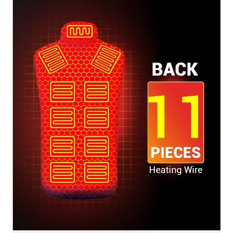 Women Sportswear Thermal Clothing Winter Vest Washable Men's Heating Vest For Camping 9 Heated Vest Zones USB Heated Jackets
Women Sportswear Thermal Clothing Winter Vest Washable Men's Heating Vest For Camping 9 Heated Vest Zones USB Heated Jackets