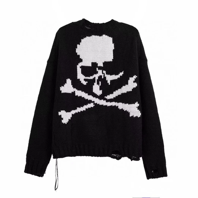 Harajuku Skulls Pattern Knitted Pullovers 90s Vintage Women E-girl Gothic Clothes Autumn Winter Long Sleeve O Neck Loose Sweater
Harajuku Skulls Pattern Knitted Pullovers 90s Vintage Women E-girl Gothic Clothes Autumn Winter Long Sleeve O Neck Loose Sweater