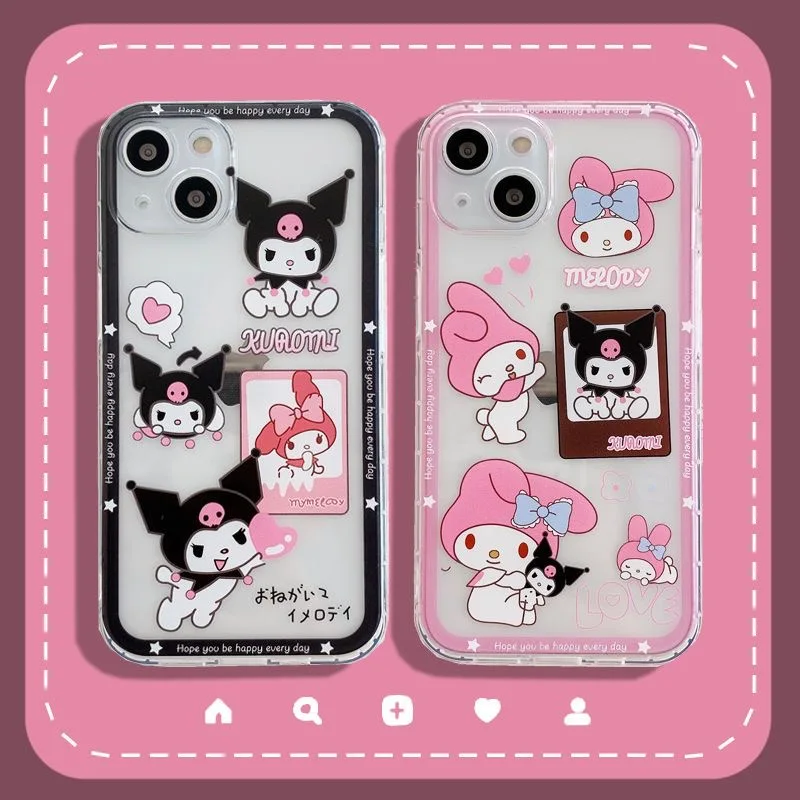 Kawaii Sanrio Kuromi Mymelody Phone Case For Iphone 11 12 13 14 Pro Max X Xs Xr 7 8 Plus SE Y2k Girl Cartoon Clear soft shell
Kawaii Sanrio Kuromi Mymelody Phone Case For Iphone 11 12 13 14 Pro Max X Xs Xr 7 8 Plus SE Y2k Girl Cartoon Clear soft shell