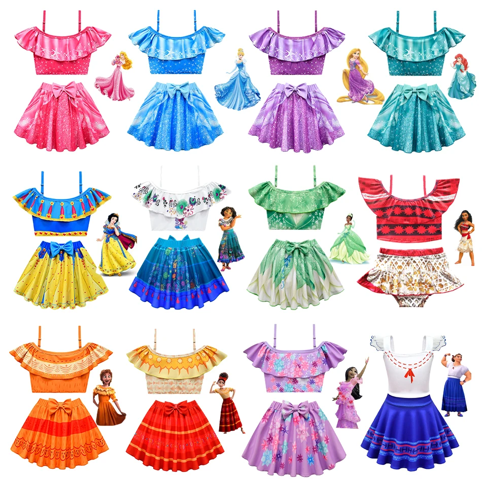 Disney Princess Cosplay Costumes Girls Swimsuits Snow white Isabella Mirabel Ariel Cinderella Rapunzel Tiana Aurora Moana Dress
Disney Princess Cosplay Costumes Girls Swimsuits Snow white Isabella Mirabel Ariel Cinderella Rapunzel Tiana Aurora Moana Dress