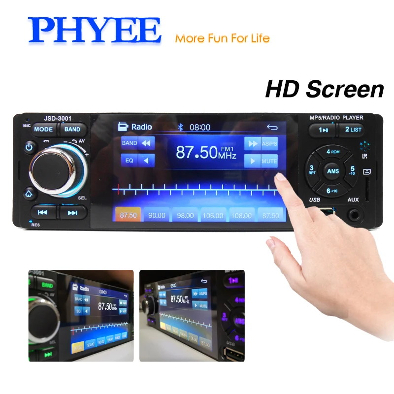 4" Touch Screen Car Stereo Radio 1 Din Mirror Link Autoradio Bluetooth MP5 Video Player USB MP3 ISO Audio System Head Unit 3001
4" Touch Screen Car Stereo Radio 1 Din Mirror Link Autoradio Bluetooth MP5 Video Player USB MP3 ISO Audio System Head Unit 3001