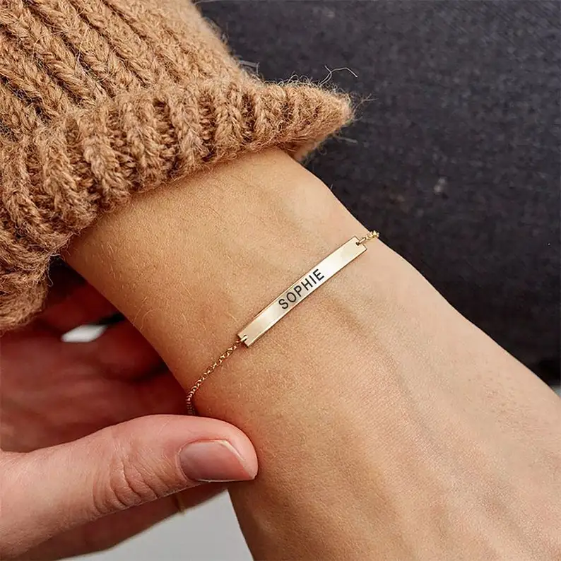 Customized Engraving Nameplate Couple Bracelet Stainless Steel Chain Id Tag Bracelets For Lover Valentines Day Gift
Customized Engraving Nameplate Couple Bracelet Stainless Steel Chain Id Tag Bracelets For Lover Valentines Day Gift