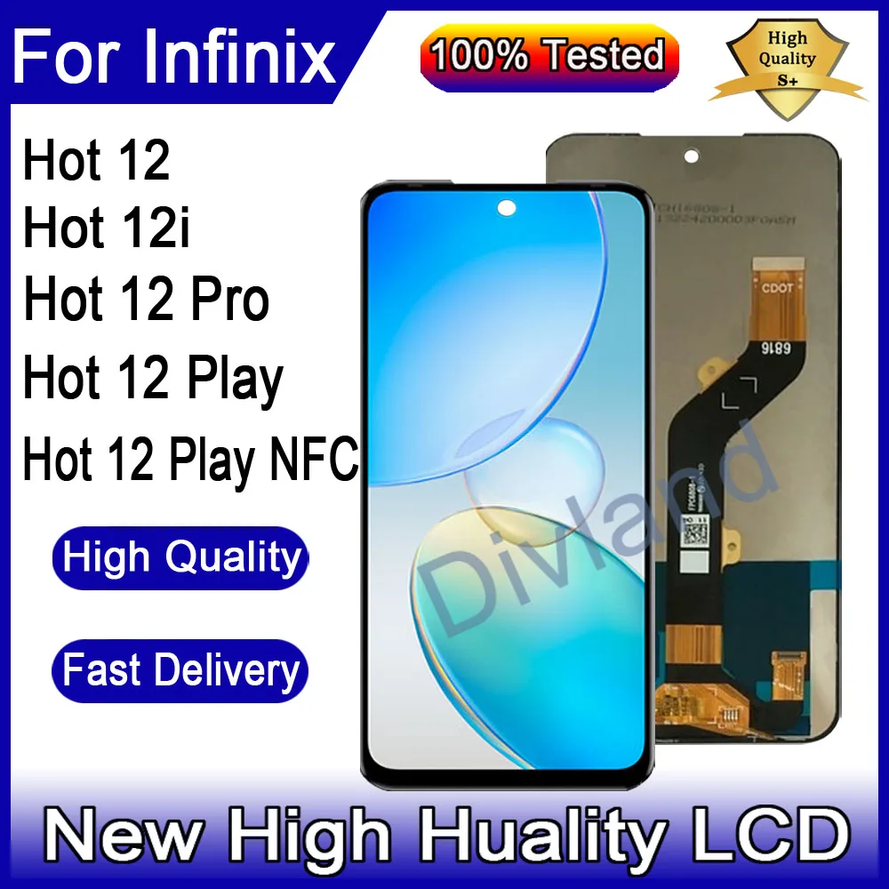 For Infinix Hot 12i 12 Pro 12 Play NFC X6817 X665 X668 X6816 X6816D LCD Display Screen Replacement
For Infinix Hot 12i 12 Pro 12 Play NFC X6817 X665 X668 X6816 X6816D LCD Display Screen Replacement