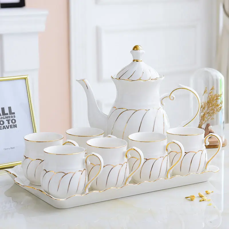Cup water set household European living room water cup cold water pot Coffee cup heat resistant teapot teacup tea set
Cup water set household European living room water cup cold water pot Coffee cup heat resistant teapot teacup tea set