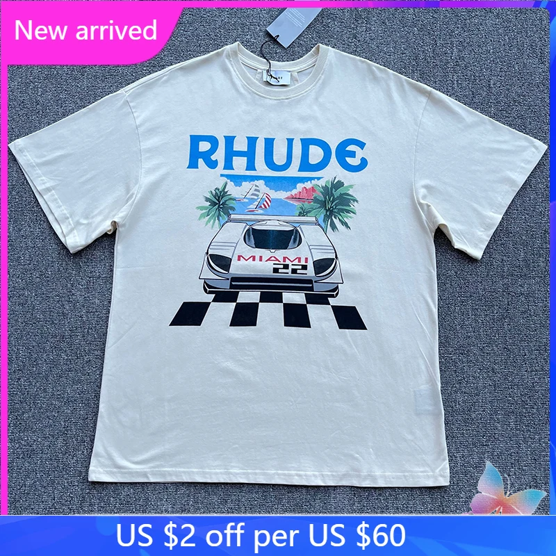 High Street RHUDE Tshirts Racing Print American Round Neck Cotton Loose Men Women Short-sleeved T Shirt 
High Street RHUDE Tshirts Racing Print American Round Neck Cotton Loose Men Women Short-sleeved T Shirt