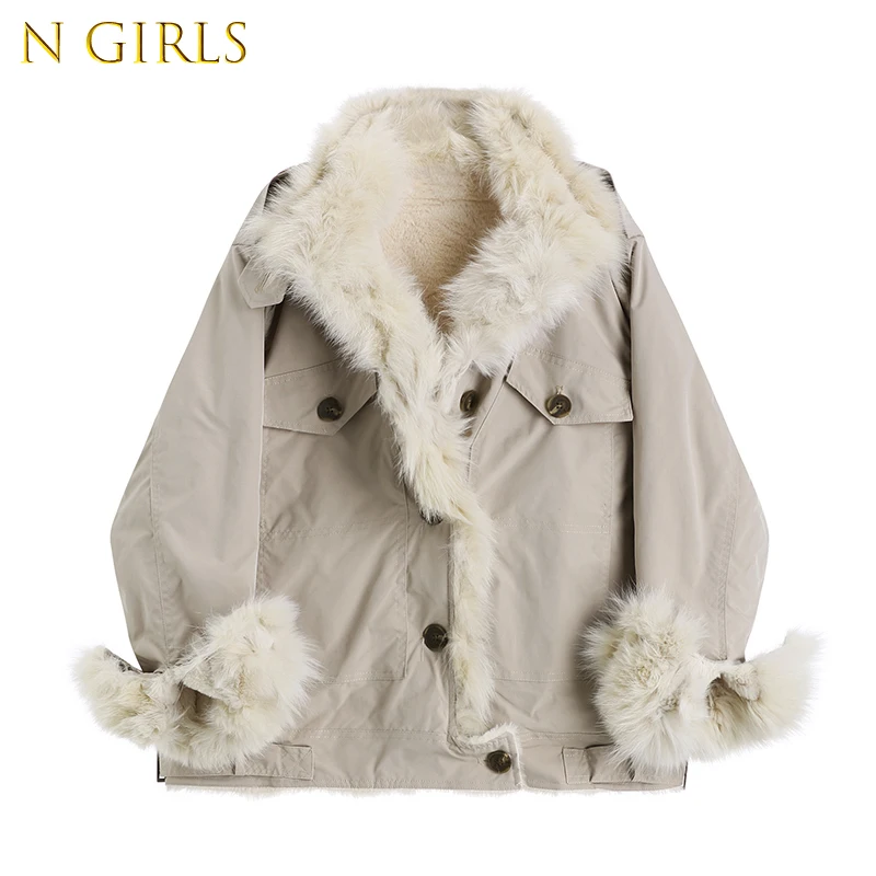Winter Women Thick Warm Plush Vintage Lambswool Biker Jackets Cotton-Padded Coats Chic Casual Loose Outwear Female Parka Coat
Winter Women Thick Warm Plush Vintage Lambswool Biker Jackets Cotton-Padded Coats Chic Casual Loose Outwear Female Parka Coat
