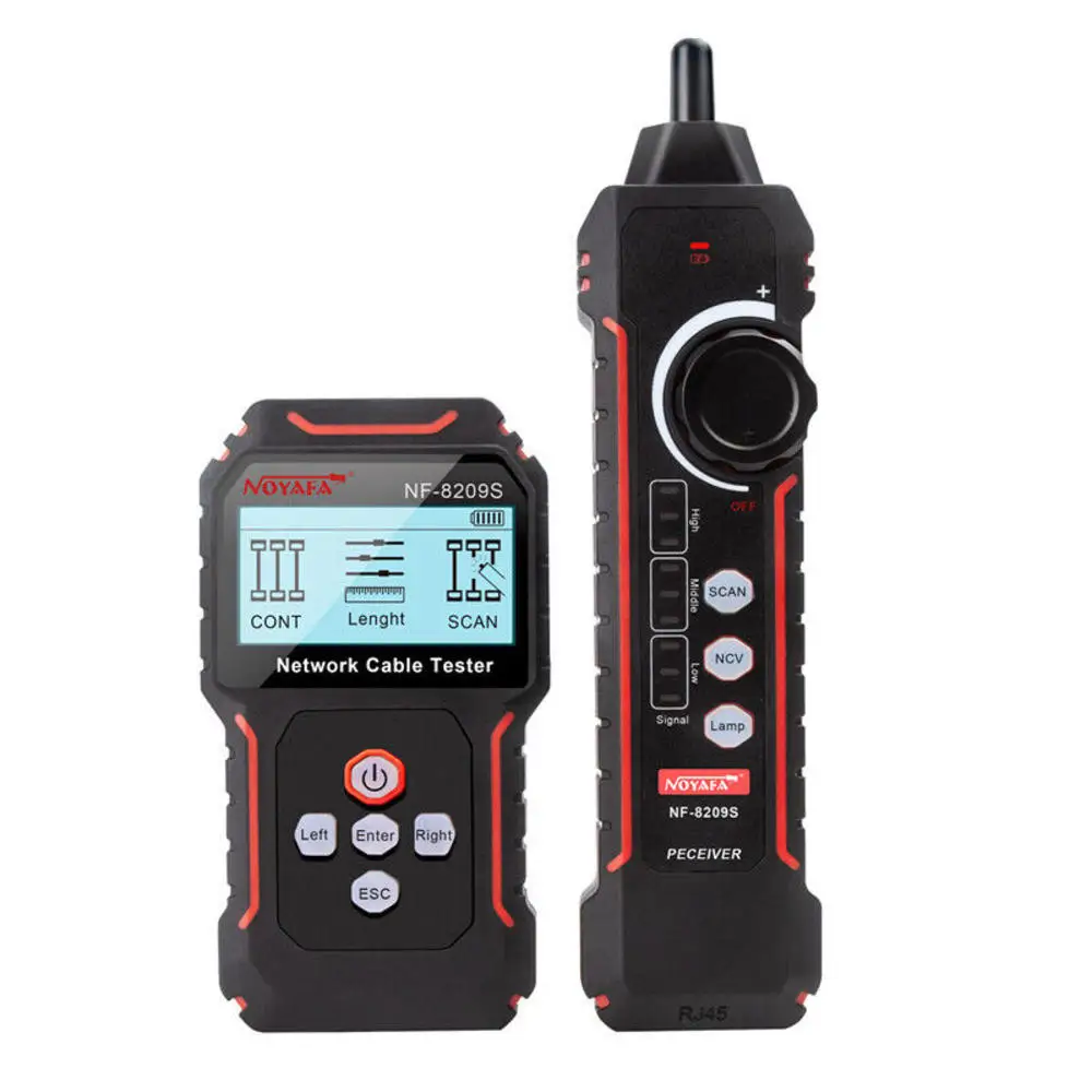 NF-8209S Network Cable Tracker Lan Measure Tester Network Tools LCD Display POE NCV Measure Length Wiremap Tester Cable Tracker
NF-8209S Network Cable Tracker Lan Measure Tester Network Tools LCD Display POE NCV Measure Length Wiremap Tester Cable Tracker