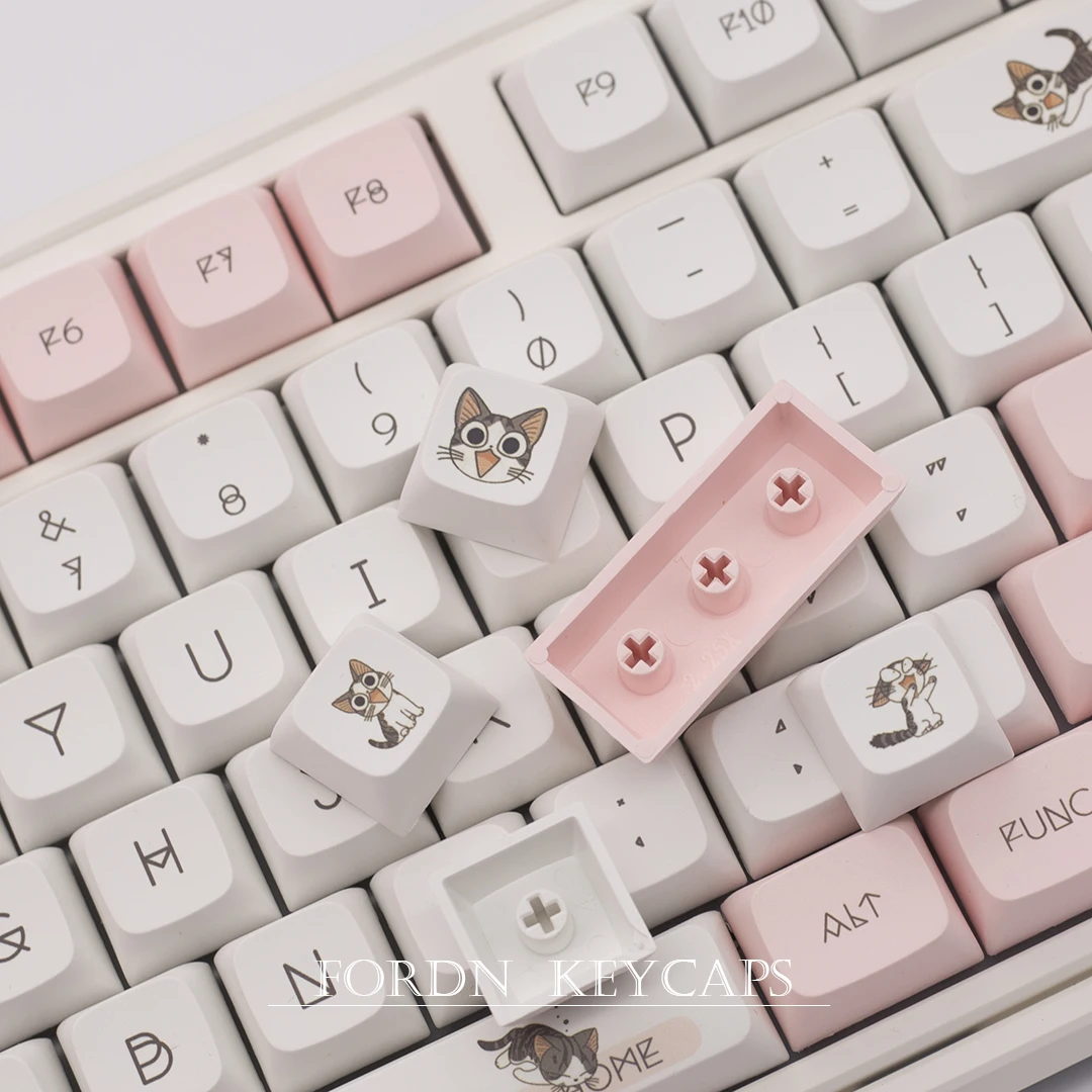 136 Keys XDA Profile Keycaps Cute Cat Theme Pink PBT Keycap For Gaming Mechanical Keyboard Anime Key Caps Cherry MX Switch Gk61
136 Keys XDA Profile Keycaps Cute Cat Theme Pink PBT Keycap For Gaming Mechanical Keyboard Anime Key Caps Cherry MX Switch Gk61