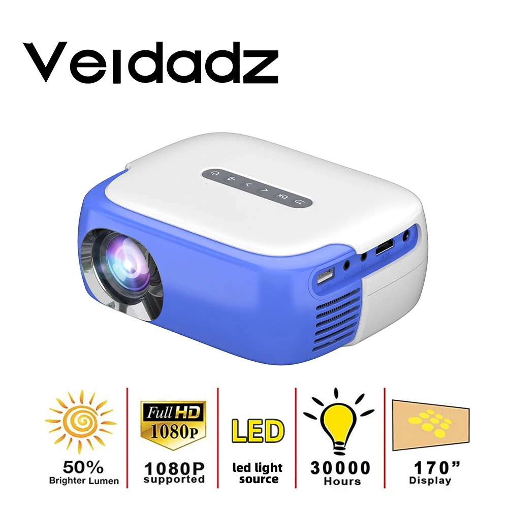 VEIDADZ DR860 Mini Projector 1080P HD Native 640x360 Pixels LED Suitable for Home Office Outdoor Projection
VEIDADZ DR860 Mini Projector 1080P HD Native 640x360 Pixels LED Suitable for Home Office Outdoor Projection