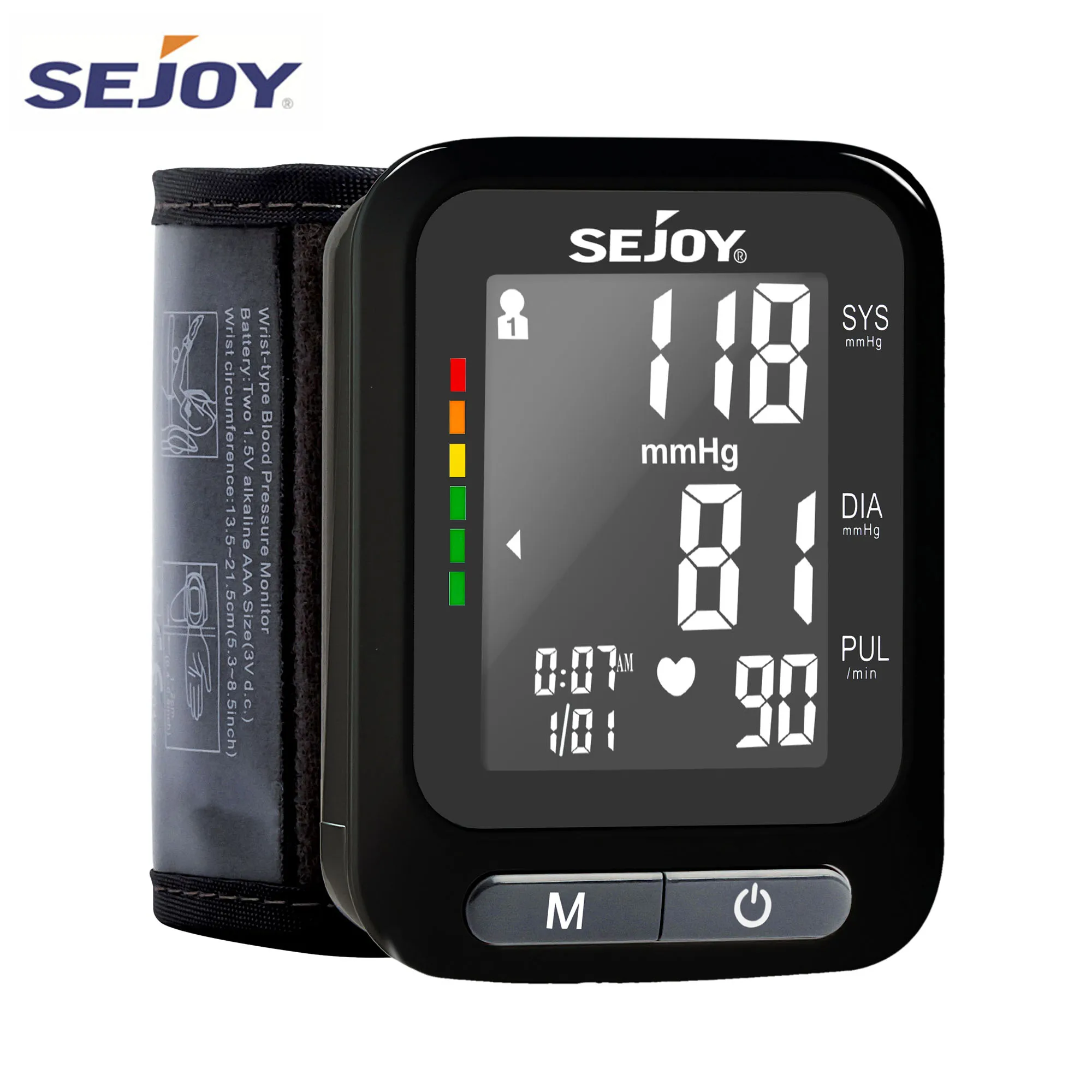 Home Health Care Digital Lcd Upper Wrist-type Blood Pressure Monitor Heart Beat Meter Machine Tonometer for Measuring Automatic
Home Health Care Digital Lcd Upper Wrist-type Blood Pressure Monitor Heart Beat Meter Machine Tonometer for Measuring Automatic