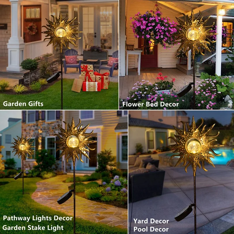 Wrought Iron Sun Shape Metal Landscape Lamp Metal Decorative Stakes For Patio Yard Walkway Lawn Patio Valentine's Day
Wrought Iron Sun Shape Metal Landscape Lamp Metal Decorative Stakes For Patio Yard Walkway Lawn Patio Valentine's Day