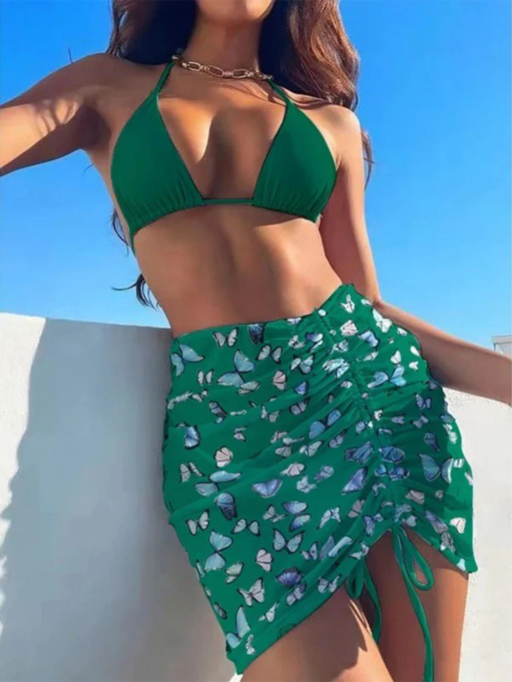 Low Waist 3 Piece Bikini Set Butterfly Printed Swimsuit Women Mesh Cover-ups Sexy Summer Beachwear Vintage Bathing Suit Swimwear
Low Waist 3 Piece Bikini Set Butterfly Printed Swimsuit Women Mesh Cover-ups Sexy Summer Beachwear Vintage Bathing Suit Swimwear
