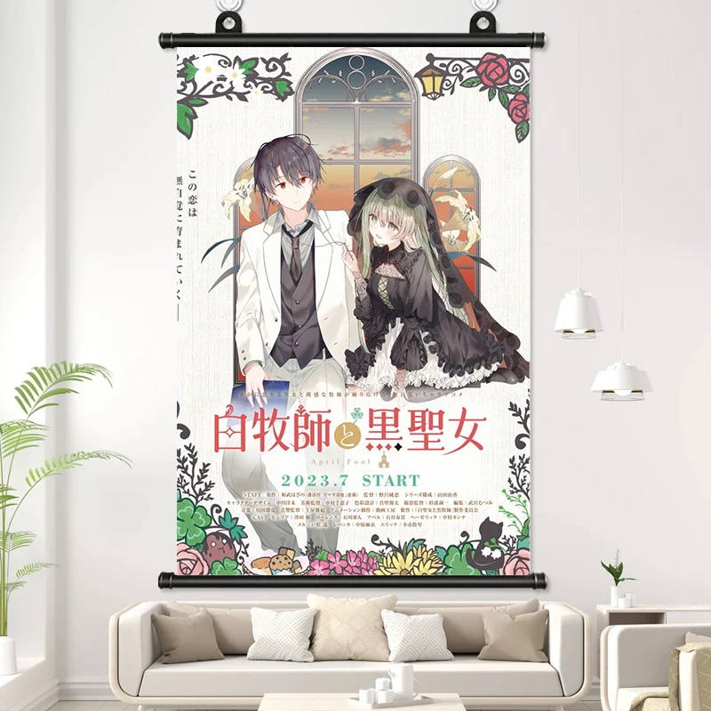 Аниме Shiro Seijo to Kuro boushi белая святая женщина и черный священник тканевый настенный свиток домашний декор аниме постер подарки 
Аниме Shiro Seijo to Kuro boushi белая святая женщина и черный священник тканевый настенный свиток домашний декор аниме постер подарки