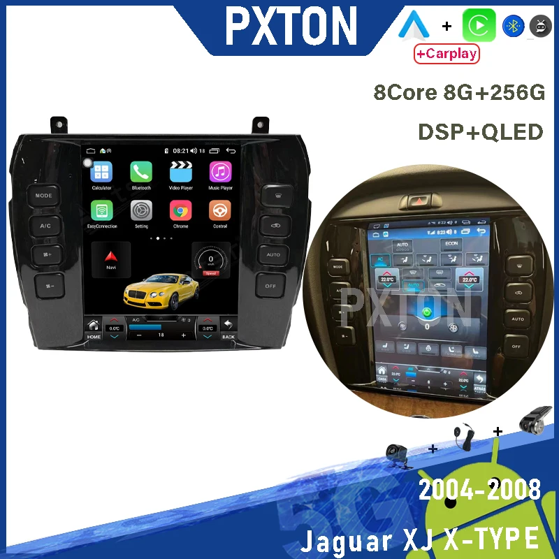 Pxton Android For Jaguar XJ X-TYPE 2004 - 2008 Car Radio Stereo Tesla Screen Multimedia PlayerCarplay Auto 8G+256G WIFI DSP 4G
Pxton Android For Jaguar XJ X-TYPE 2004 - 2008 Car Radio Stereo Tesla Screen Multimedia PlayerCarplay Auto 8G+256G WIFI DSP 4G