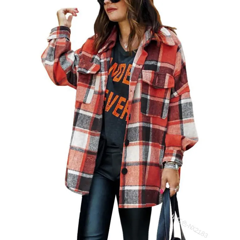 WEPBEL Autumn Winter Fashion Women Loose Long Sleeve Shirt Casual Plaid Single Breasted Pocket T-shirt Jacket Outwear
WEPBEL Autumn Winter Fashion Women Loose Long Sleeve Shirt Casual Plaid Single Breasted Pocket T-shirt Jacket Outwear