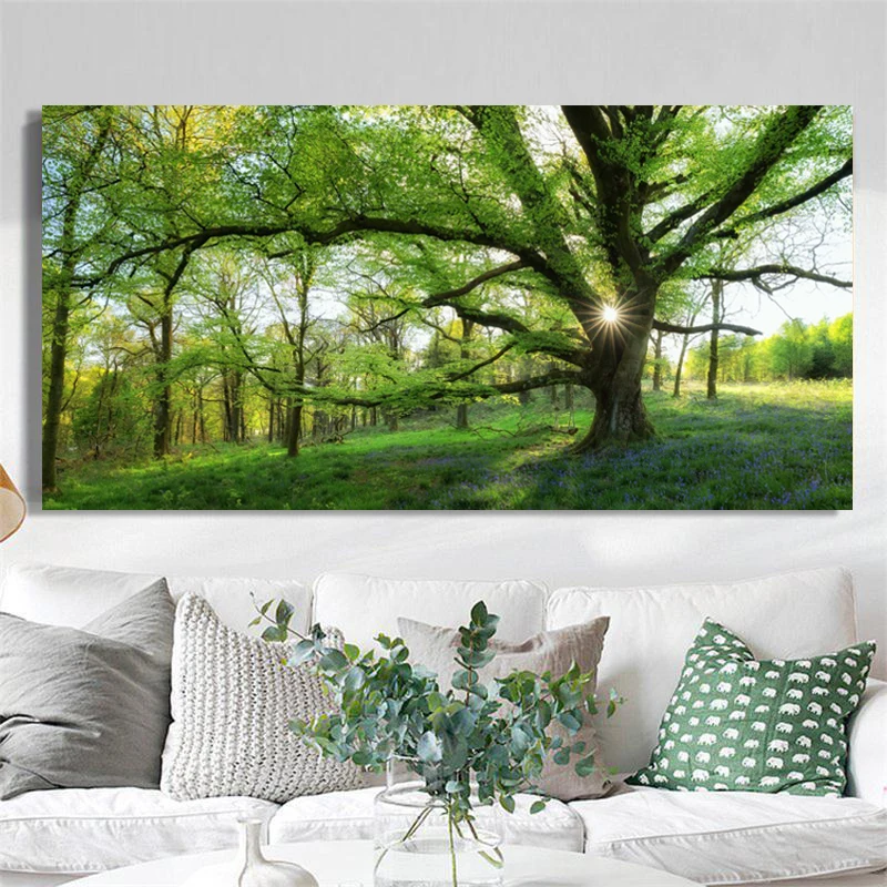 Green Forest Landscape Posters and Prints Wall Art Canvas Painting Giant Trees Pictures for Living Room Home Decoration No Frame
Green Forest Landscape Posters and Prints Wall Art Canvas Painting Giant Trees Pictures for Living Room Home Decoration No Frame