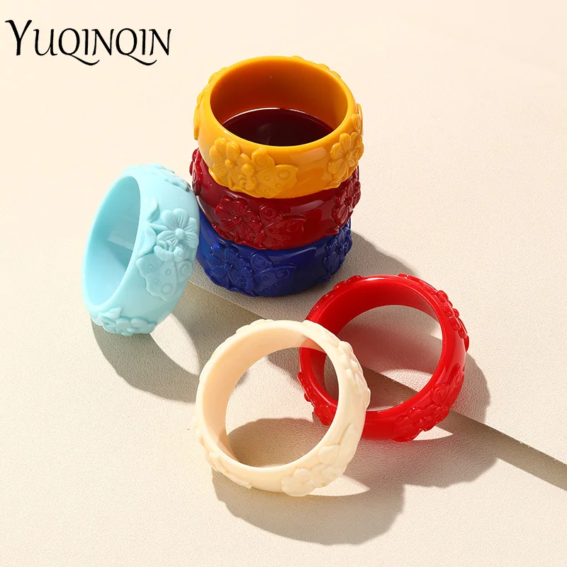 New Colorful Resin Acrylic Flower Bangle Bracelets for Women Fashion Jewelry Wide Cuff Bracelet for Girls Designer Gifts 2022
New Colorful Resin Acrylic Flower Bangle Bracelets for Women Fashion Jewelry Wide Cuff Bracelet for Girls Designer Gifts 2022