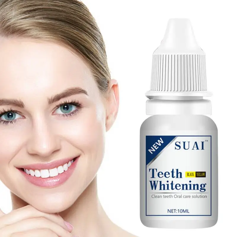

Teeth Whitening Serum Essence 10ml Removes Plaque Stains Fresh Breath Oral Hygiene Cleaning Serum Fresher And Brighten Drop Gel