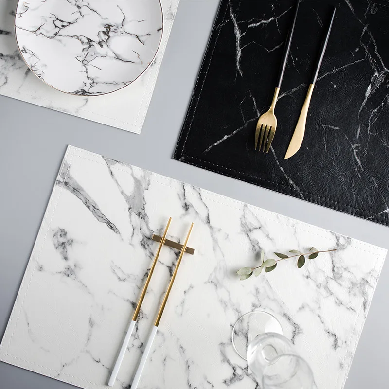 European-style marble pattern pu insulation pad hotel custom table mat non-slip waterproof coaster dish pad ins wind placemat
European-style marble pattern pu insulation pad hotel custom table mat non-slip waterproof coaster dish pad ins wind placemat