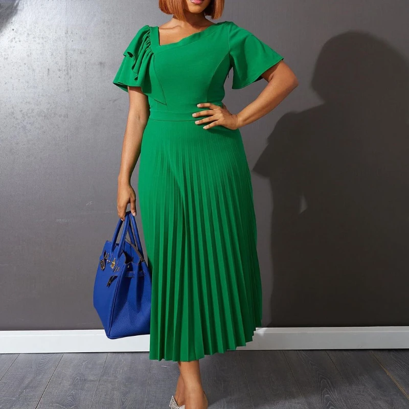 Pleated African Dresses for Women 2022 Sexy Irregular Collar Long Dress Dashiki Summer African Clothes Robe Africaine Femme
Pleated African Dresses for Women 2022 Sexy Irregular Collar Long Dress Dashiki Summer African Clothes Robe Africaine Femme