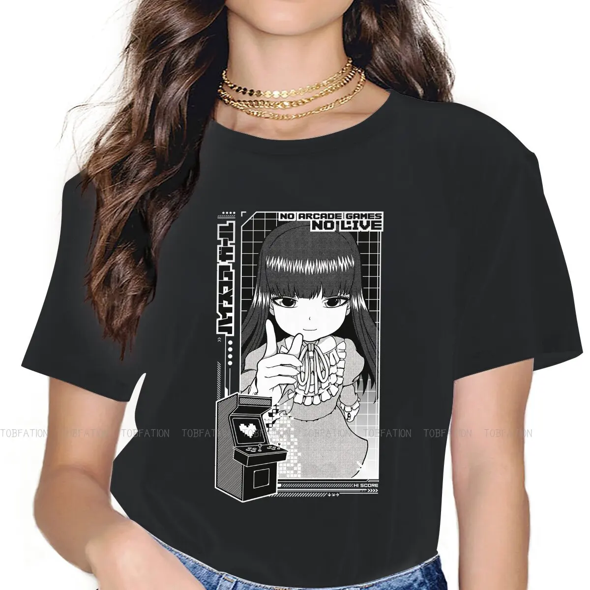 Meme Design Women T Shirt Hi Score No Arcade Games No Live Female Tops 5XL Harajuku Kawaii Tees Ladies Cotton Tshirt
Meme Design Women T Shirt Hi Score No Arcade Games No Live Female Tops 5XL Harajuku Kawaii Tees Ladies Cotton Tshirt