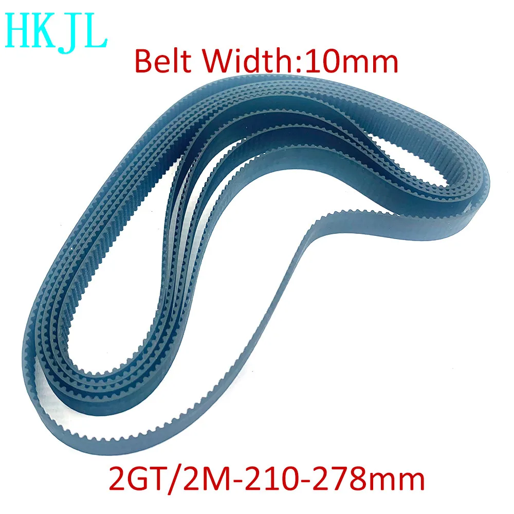 

2GT 2M 2MGT Synchronous Timing Belt Pitch Length 210 218 220 232 240 244 250 260 264 278 Width 10mm Rubber Closed