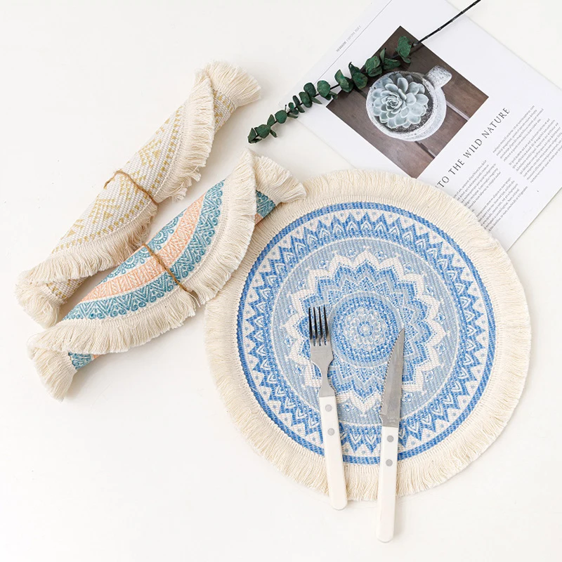 Nordic Round Cotton Coaster Tableware Coasters Coffee Cup Mats Pot Pad Kitchen Insulation Pad Table Placemat Decoration
Nordic Round Cotton Coaster Tableware Coasters Coffee Cup Mats Pot Pad Kitchen Insulation Pad Table Placemat Decoration