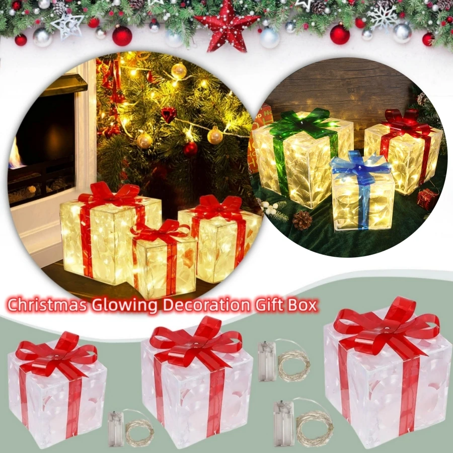 Christmas Glowing Decoration Gift Box Ornament With Bow Christmas Lighting Box Outdoor Lighting Christmas Party Ornament Natal
Christmas Glowing Decoration Gift Box Ornament With Bow Christmas Lighting Box Outdoor Lighting Christmas Party Ornament Natal