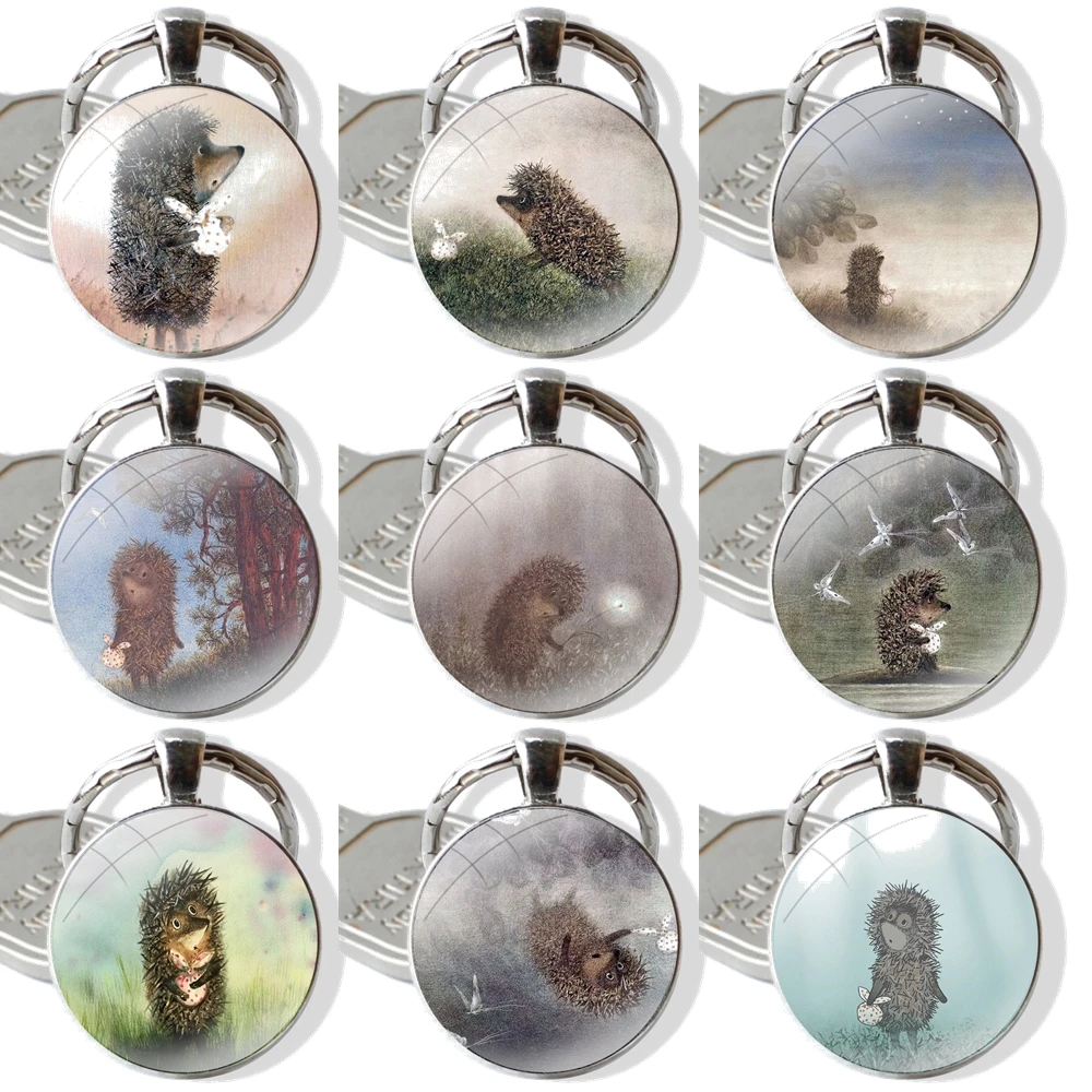 Fashion Design Creative Cartoon Pendant Car Key Chains Handmade Glass Cabochon Keychain Vintage Little Hedgehog in the Fog
Fashion Design Creative Cartoon Pendant Car Key Chains Handmade Glass Cabochon Keychain Vintage Little Hedgehog in the Fog