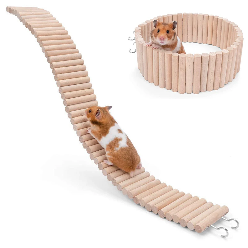 Ladder Bridge Hamster Toy Parrot Bird Standing Ladder Hanging Wood Bridge Hamster Blending Climbing Swing Chewing Pet Ladder
Ladder Bridge Hamster Toy Parrot Bird Standing Ladder Hanging Wood Bridge Hamster Blending Climbing Swing Chewing Pet Ladder