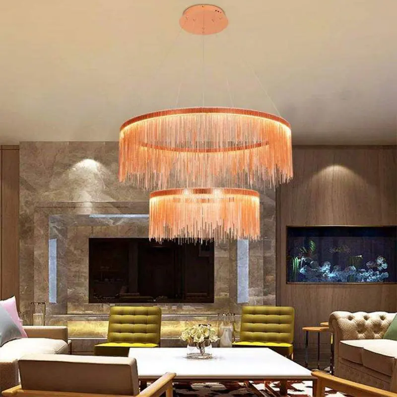 Led Art Chandelier Pendant Lamp Light Room Decor Nordic Postmodern Tassel Round Ring Aluminum Chain Rectangular
Led Art Chandelier Pendant Lamp Light Room Decor Nordic Postmodern Tassel Round Ring Aluminum Chain Rectangular