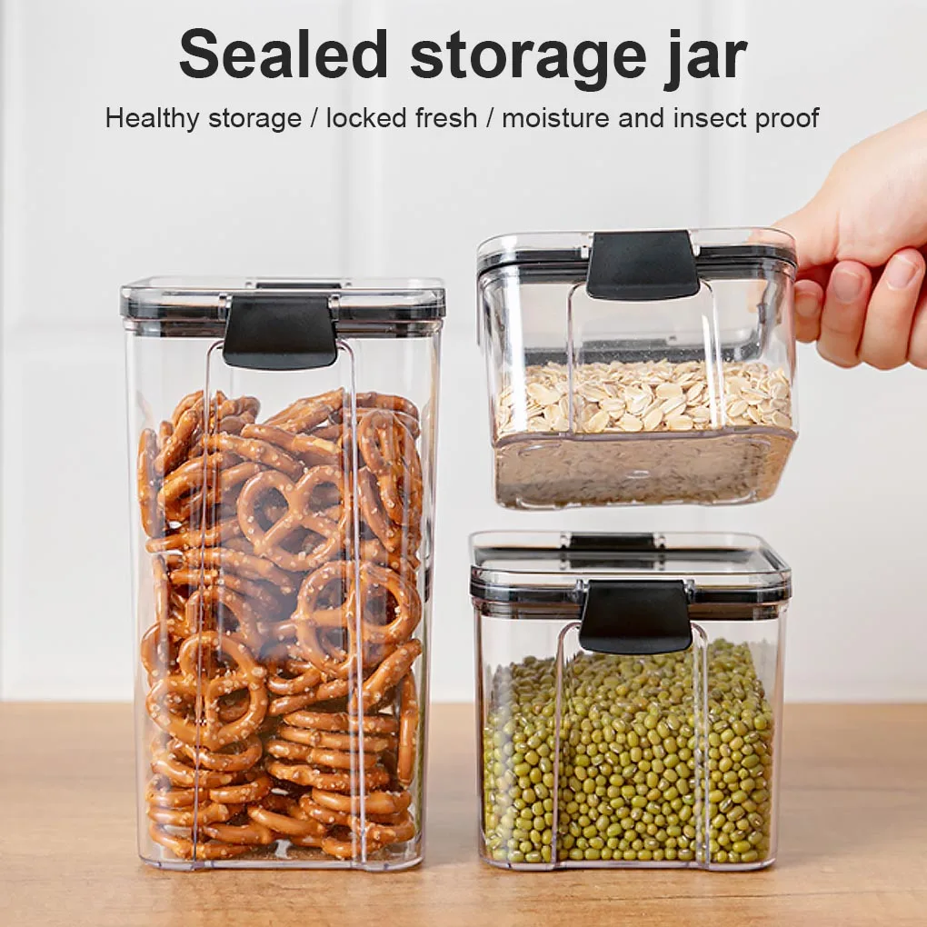1800ml Sets Stackable Kitchen Sealed Jar Plastic Food Storage Box Multigrain Tank Bottle Dried Fruit Tea Jar Storage Containers
1800ml Sets Stackable Kitchen Sealed Jar Plastic Food Storage Box Multigrain Tank Bottle Dried Fruit Tea Jar Storage Containers