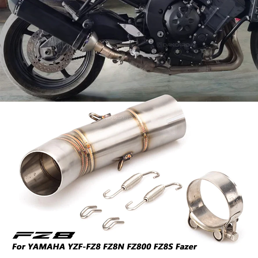 

Выхлопная труба для мотоцикла среднее звено скольжения для YAMAHA YZF-FZ8 FZ8N FZ8S Fazer 51 мм трубка для глушителя выхлопной трубы Аксессуары для системы