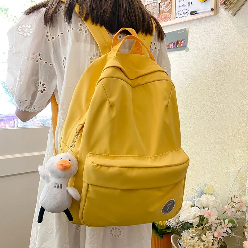Solid Color Casual Daily Travel Women's Backpack for Girls Large Capacity Nylon Cute School Backpack Bags for Women Teenagers
Solid Color Casual Daily Travel Women's Backpack for Girls Large Capacity Nylon Cute School Backpack Bags for Women Teenagers