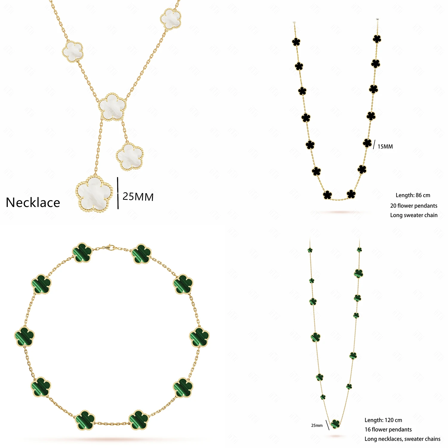 Natural Gem Four-Leaf Clover / Five-Leaf Flower Necklace Simple White Shell Sweater Chain For Women Party Jewelry Daily Wear
Natural Gem Four-Leaf Clover / Five-Leaf Flower Necklace Simple White Shell Sweater Chain For Women Party Jewelry Daily Wear