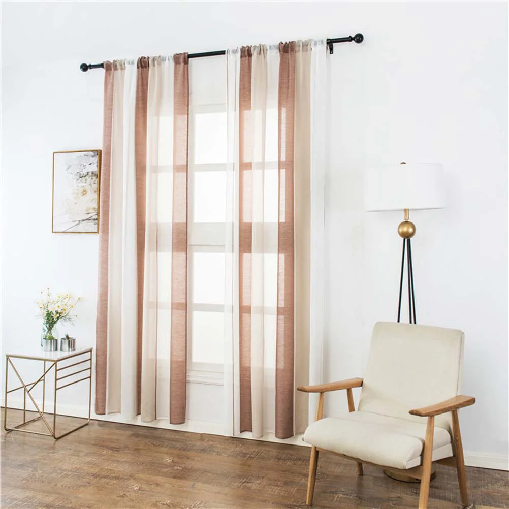 Striped Voile Curtain Modern Simple Striped Tulle Curtain Yarn Curtain Drapes Window Panels for Living Room Bedroom Window
Striped Voile Curtain Modern Simple Striped Tulle Curtain Yarn Curtain Drapes Window Panels for Living Room Bedroom Window