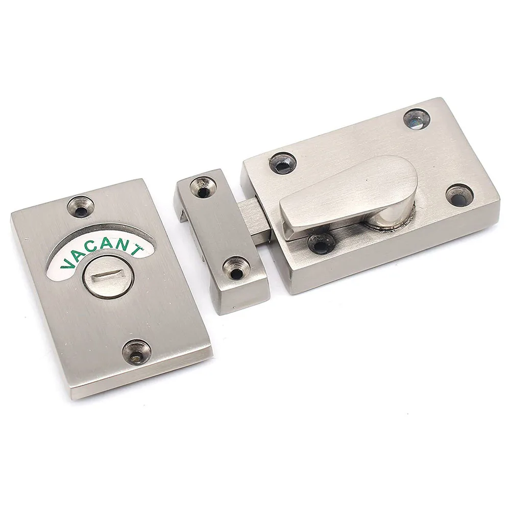 

None Bathroom Indicator Lock None 1PCS 59*40mm 85*38*13mm Door Lock Engaged Polished Chrome Privacy Satin Brass