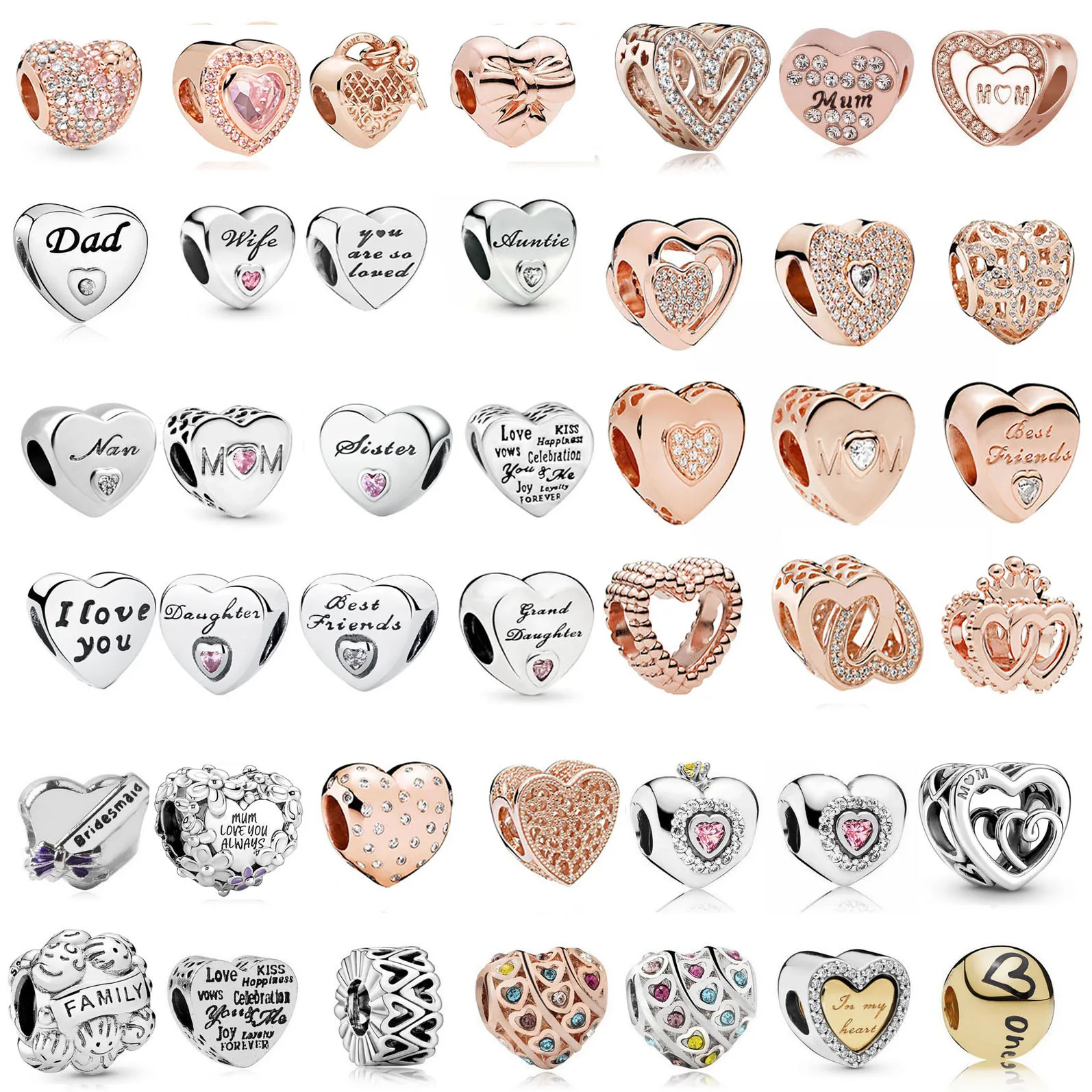 New Love Dad Nan Mom Sister Best Friends Beads Fits Pandora Charm Bracelet&Bangle DIY Women Jewelry Making Dropshipping
New Love Dad Nan Mom Sister Best Friends Beads Fits Pandora Charm Bracelet&Bangle DIY Women Jewelry Making Dropshipping