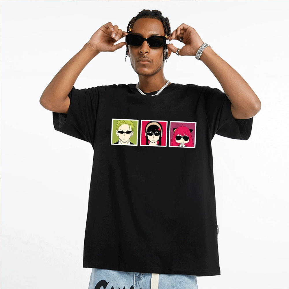 Anime Spy X Family T Shirt Anya Forger Yor Forger Loid Forger Graphics Print T-shirts Unisex Cartoon Casual Streetwear Tee Shirt
Anime Spy X Family T Shirt Anya Forger Yor Forger Loid Forger Graphics Print T-shirts Unisex Cartoon Casual Streetwear Tee Shirt