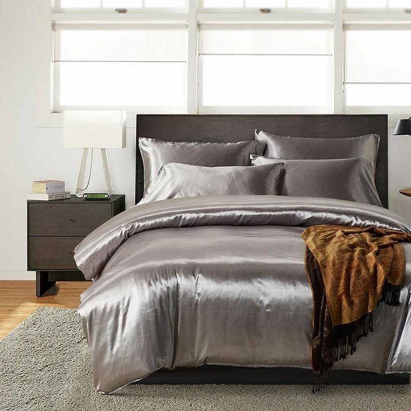High-end Solid Color Satin Twin Bedding Set Luxury Emulation Silk Duvet Covers and Pillowcases Soft Smooth Home Comforter Cover
High-end Solid Color Satin Twin Bedding Set Luxury Emulation Silk Duvet Covers and Pillowcases Soft Smooth Home Comforter Cover