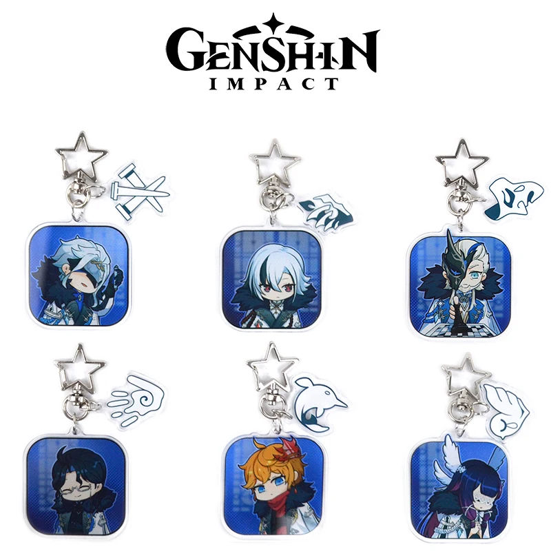 Game Genshin Impact Teyvat Continent Fatui Harbingers Keychain La Signora Tartaglia Dottore Cosplay Pendant Acrylic Keyrings
Game Genshin Impact Teyvat Continent Fatui Harbingers Keychain La Signora Tartaglia Dottore Cosplay Pendant Acrylic Keyrings