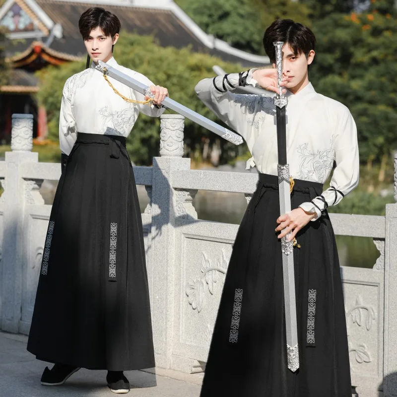 Traditional Ancient Hanfu Men New Style Tang Suit Classical Dance Costume Folk Festival Outfit Chinese Embroidery Hanfu Cosplay
Traditional Ancient Hanfu Men New Style Tang Suit Classical Dance Costume Folk Festival Outfit Chinese Embroidery Hanfu Cosplay