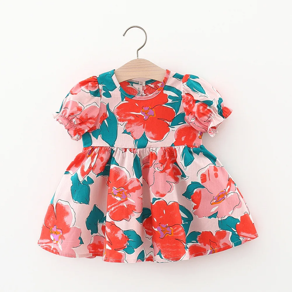 2022 New Arrival Floral Printed Baby Girls Dress Summer O-neck Short Sleeve Hollow Out Back Princess Party Dress Newborn Clothes
2022 New Arrival Floral Printed Baby Girls Dress Summer O-neck Short Sleeve Hollow Out Back Princess Party Dress Newborn Clothes