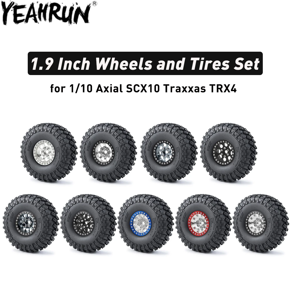 Набор колес YEAHRUN 1,9 дюйма, металлический обод и резиновая шина для Axial SCX10 TRX4 1/10, детали для радиоуправляемого гусеничного автомобиля
Набор колес YEAHRUN 1,9 дюйма, металлический обод и резиновая шина для Axial SCX10 TRX4 1/10, детали для радиоуправляемого гусеничного автомобиля