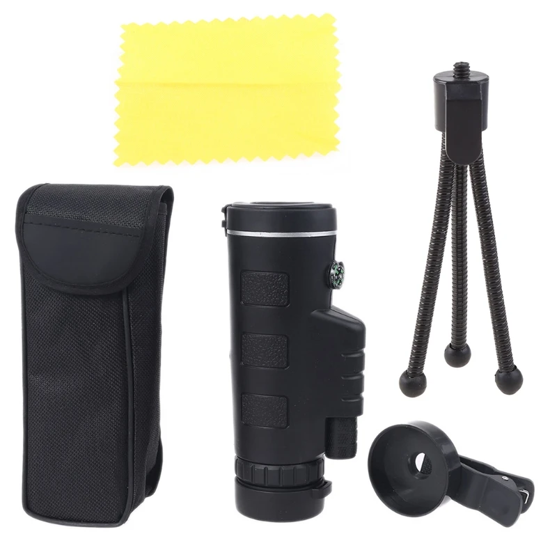 40x60 Monocular Telescope with Universal Phone Mount and Tripod and Compass Drop shipping
40x60 Monocular Telescope with Universal Phone Mount and Tripod and Compass Drop shipping