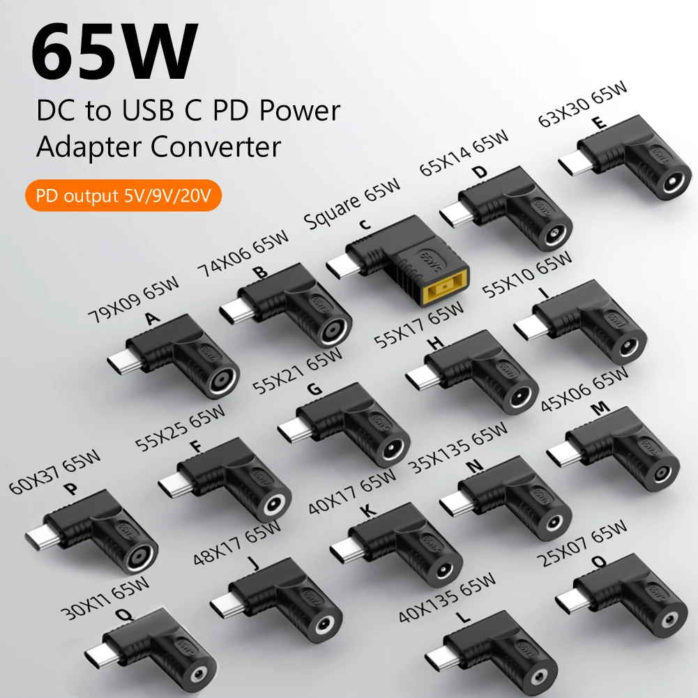 Адаптер питания DC в USB C PD, конвертер 65 Вт x мм, зарядное устройство для ноутбука с разъемом Type C для Xiaomi Samsung
Адаптер питания DC в USB C PD, конвертер 65 Вт x мм, зарядное устройство для ноутбука с разъемом Type C для Xiaomi Samsung