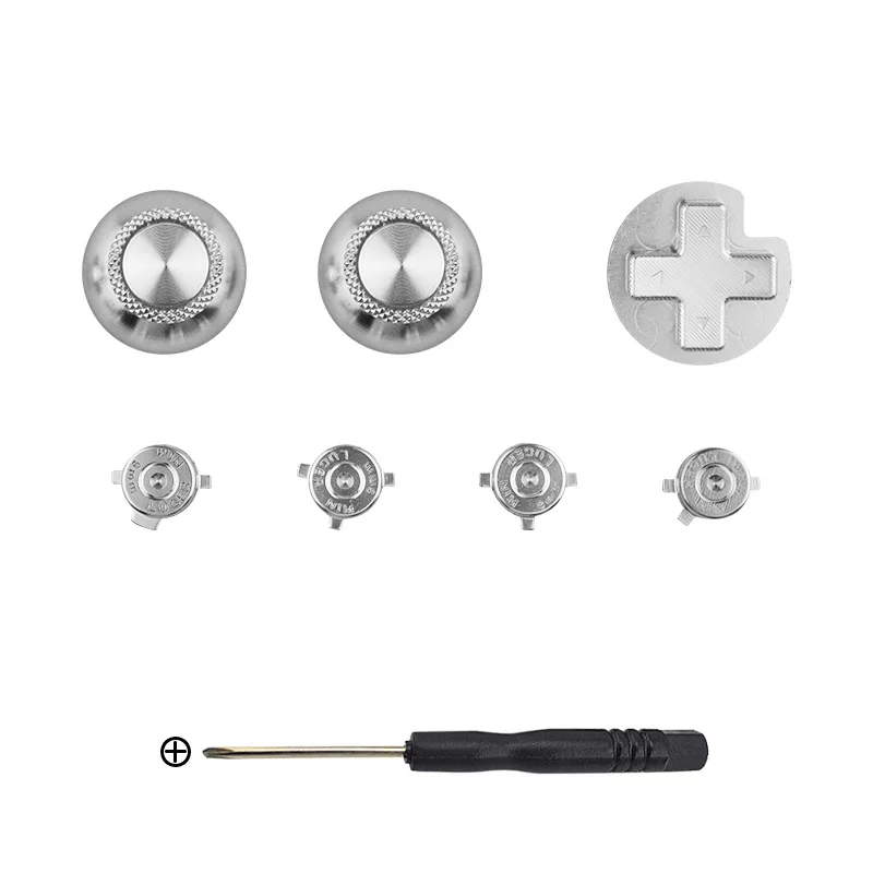 New 7pcs/lot Metal Analog Joystick Stick Grip Caps Set For PS4 Slim Pro Gamepad Controller Thumbstick Case 2023 Wholesale
New 7pcs/lot Metal Analog Joystick Stick Grip Caps Set For PS4 Slim Pro Gamepad Controller Thumbstick Case 2023 Wholesale
